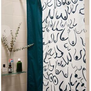 Gravel & Gold patchwork shower curtain